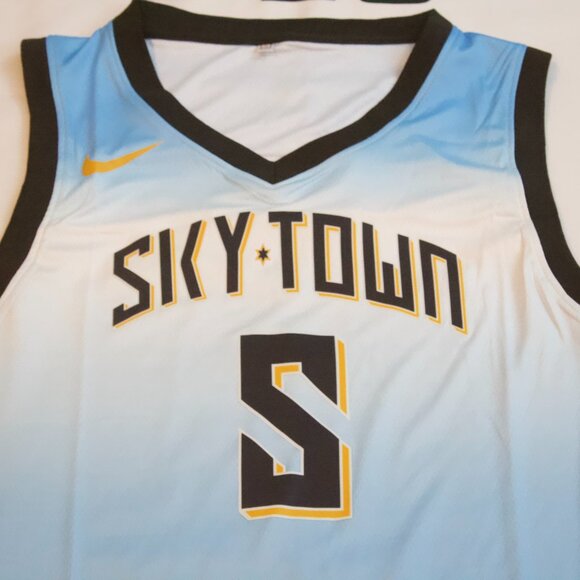 Men's WNBA Nike Chicago Sky Skytown Angel Reese #5 Rebel Edition Blue Jersey Lg - Picture 2 of 5